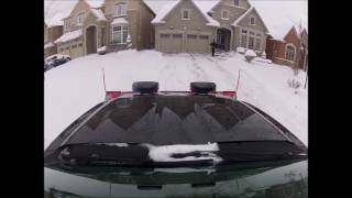 Snow Plowing driveways with Western wideOut [upl. by Wendall]