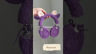 Headphone cover headphonecover crochet moclen handmade voboctainghe diy [upl. by Nolyak]