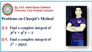 11 Problems of Charpit MethodUNITIMATHEMATICSIVBAS303BAS403AKTU [upl. by Nosaes]