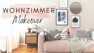 WOHNZIMMER MAKEOVER  Vorher  Nachher  Streichen Einrichten Dekorieren  Jelena Weber [upl. by Newhall]