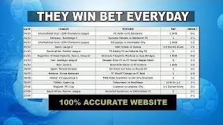 ONE MASSIVE ACCURATE FOOTBALL BETTING PREDICTION SITE YOU NEED TO KNOW100 SURE TIPS DAILY [upl. by Broek]