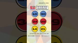 PCSO Lotto Results P607M Grand Lotto 655 National Lottery 642 6D 3D 2D  Jan 6 2024 [upl. by Pembrook977]