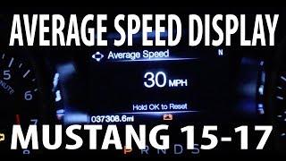 How to add Average speed display FORD MUSTANG 2015  2017 Forscan [upl. by Ani]