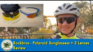 Rockbros Sunglasses Review  4 Interchangeable Lenses How to change the lens [upl. by Ellehcil]