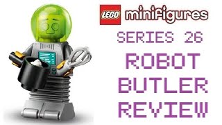 Lego Minifigures Series 26 the Space series Robot Butler Review [upl. by Anaej]