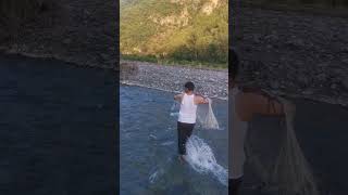 Trout fish  fishing hunting with friends  nets [upl. by Theodore]