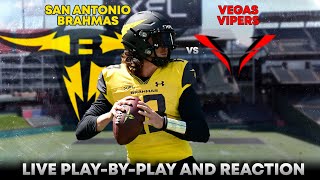 Brahmas vs Vipers XFL Live Play by Play amp Reaction [upl. by Nojid]