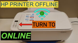 HP Printer Offline How To Turn It Online [upl. by Yllek]