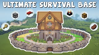 Minecraft  Ultimate Survival Base Tutorial How to Build [upl. by Ycart547]