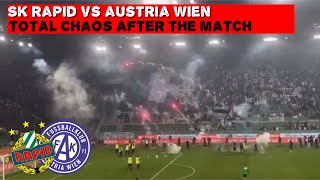 ULTRAS PITCH INVASION AFTER THE MATCH  SK Rapid vs Austria Wien 21  22092024 [upl. by Maribel]