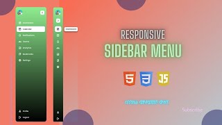 Sidebar Menu  HTML CSS amp JavaScript  Tutorial  Hindi [upl. by Yadnil]