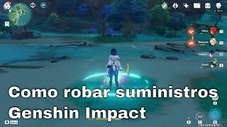 Como robar los suministros  Mision de encargo  Genshin Impact [upl. by Early801]