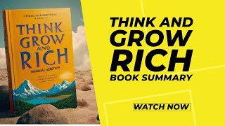 quotThink and Grow Richquot BOOK SUMMARY books motivation summary [upl. by Miett]