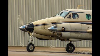 Beechcraft King Air A90 StartUp and Taxi Cockpit View [upl. by Raynold]