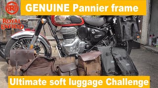 Royal Enfield Classic 350 Classic PANNIER frame Putting it to the test [upl. by Gardener10]