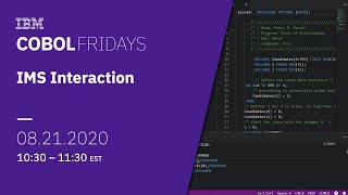 COBOL Fridays IMS Interaction [upl. by Etnohc161]