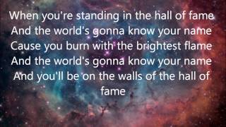 Hall Of Fame  The Script ft WillIAm Lyrics [upl. by Giule]