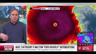 Hurricane Milton Explosively Intensifies in Gulf of Mexico to Category 5 Storm [upl. by Niassuh762]