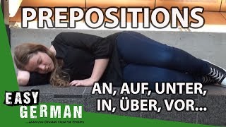 Easy German Grammar  Prepositions in an auf unter über vor [upl. by Leahey]