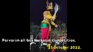 Narkasur 2022  Porvorim all Goa Narkasur competition  23 October 2022  Goa Deepotsav 2022 [upl. by Mcgregor786]