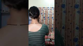 Pencil hair hack hairstyle shorts viral hair hack [upl. by Gualtiero705]