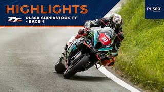 RL360 Superstock TT Race 1  Highlights  2023 Isle of Man TT Races [upl. by Charles72]