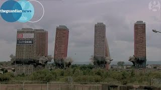 Red Road flats Glasgow locals react to almost complete demolition [upl. by Sudoeht]