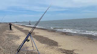 Beach Fishing Suffolk Pakefield Beach [upl. by Lundberg]