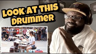 Amazing Girl Drummer Does BIGBANG  S White Fantastic Baby Street Performance  Reaction [upl. by Calderon]