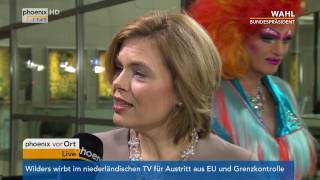 Wahl des 12 Bundespräsidenten Julia Klöckner im Interview am 12022017 [upl. by Ojela78]