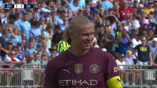 HIGHLIGHTS  MAN CITY 42 CHELSEA HAALAND HATTRICK [upl. by Kcired]