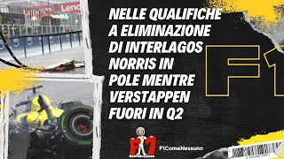 Nelle qualifiche a eliminazione a interlagos pole di Norris Verstappen fuori in Q2 [upl. by Rorke]