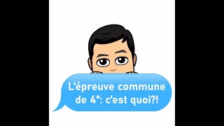 4ème  Lépreuve commune de 4° cest quoi [upl. by Early533]