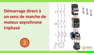 Démarrage direct à un sens de rotation dun Moteur Asynchrone triphasé  Schéma et Explication [upl. by Adali]