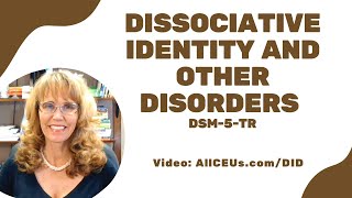 Dissociative Identity Disorder in the DSM 5 TR  Symptoms and Diagnosis [upl. by Emyam438]