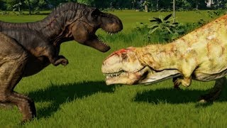 Giganotosaurus vs TRex Indominus Rex Indoraptor Spinoraptor Spinosaurus Carcha amp Allosaurus [upl. by Ponzo191]