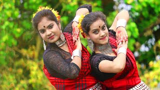 রঙ্গিলা রে মন নাচ 😍😍  Rongila Re Mon Dance  Anusree amp Rakhi  Folk Dance  Folk Creation [upl. by Ekyt634]