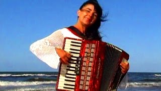 WIESŁAWA DUDKOWIAK  with Accordion on Beach 2  The most beautiful relaxing melody [upl. by Annaes923]