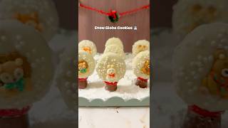 Chocolate Covered Snow Globe Cookies❄️ holidaybaking baking chocolate christmasparty easyrecipe [upl. by Otiv]