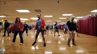 Return To Love Line Dance By Gary OReilly To Music With Gary Take 2 At The Gold Star Ballroom On 4 [upl. by Norahs]