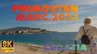 Primosten Croatia  8K Spring Walkthrough March 2024 [upl. by Pancho]