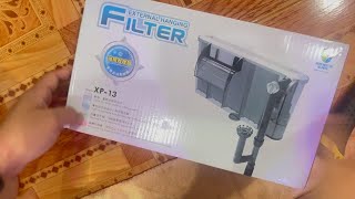 TheHobbyistFinds  Setting up and Review of Jeneca XP13 Hang On Back Filter [upl. by Nemaj642]