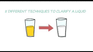 5 different techniques to clarify a liquid [upl. by Supple]