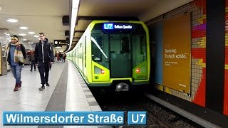 Wilmersdorfer Straße U7  UBahn Berlin  BVG H  F90 [upl. by Huskey]