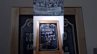 Una idea de pizarra en tiza chalkart cafecolombiano arteentiza [upl. by Gnos]