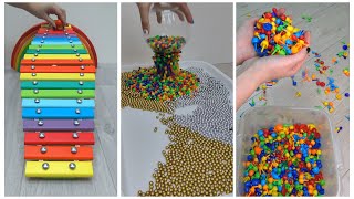 Oddly Satisfying video compilation with beads bells balls marble run xylophone and more [upl. by Anitsirhk]