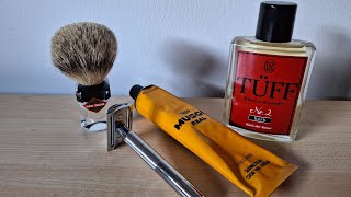 003 King C Gilette Musgo Real Orange Amber Shaving Cream Tüff After Shave Vintage Best Badger [upl. by Esilec]