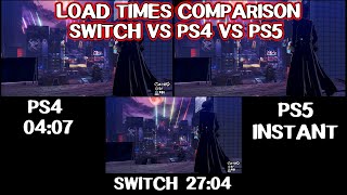 Persona 5 Strikers load times comparison  Switch vs PS4 vs PS5 [upl. by Lois691]