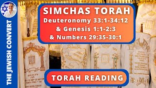 SIMCHAS TORAH  Torah Reading in Hebrew with English Translation  TORAH STUDY [upl. by Enomrej]