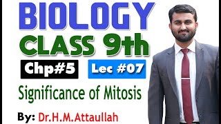 Significance of mitosis  Cell cycle  Chapter 5  9th class Biology  Lec7 [upl. by Malissia]